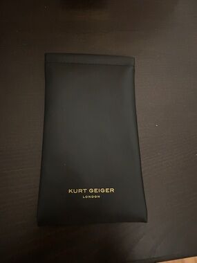 Kurt Geiger Black Pouch with Gold Logo